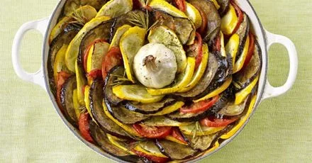 Layered roast summer vegetables