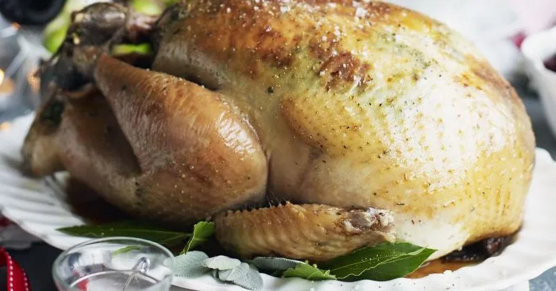Lemon & herb-basted simple roast turkey