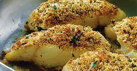 Lemon, herb & Parmesan crusted fish