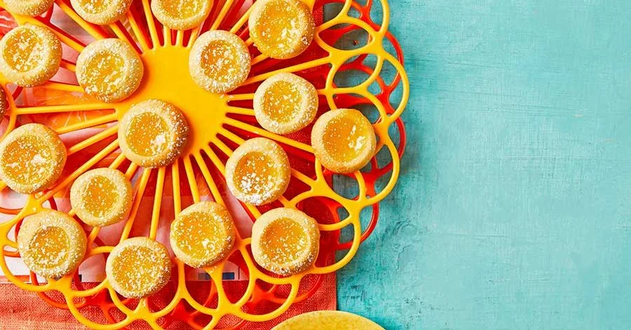 Lemon thumbprint cookies