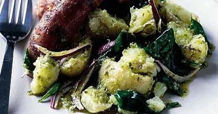 Lemony pesto potatoes