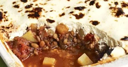 Lentil & lamb moussaka