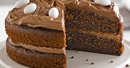 Lighter Chocolate cake with chocolate icing