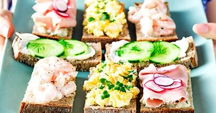 Loaded open sandwiches