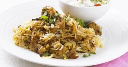 Low-fat chicken biryani