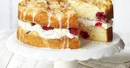Luscious lemon & raspberry sandwich