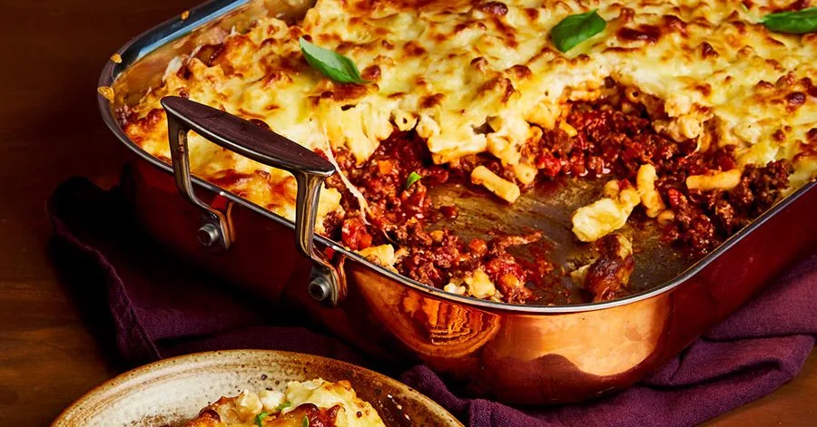 Macaroni cheese lasagne