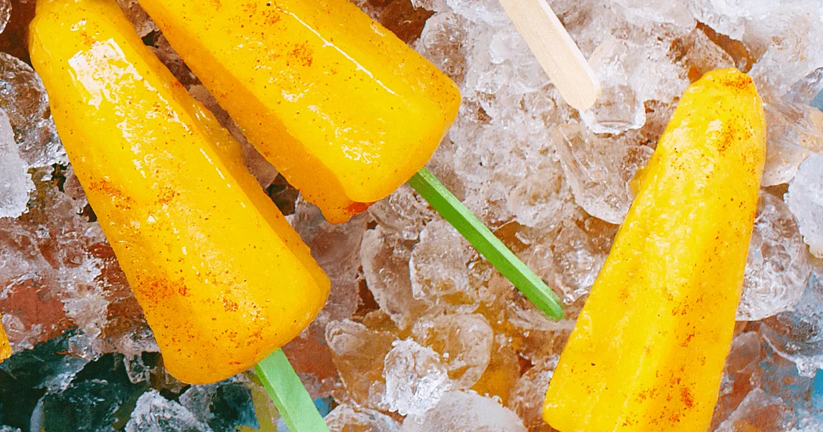 Mango, chilli & tequila ice lollies