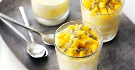 Mango & passion fruit fool