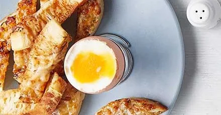 Marmite & gooey cheese crumpet soldiers