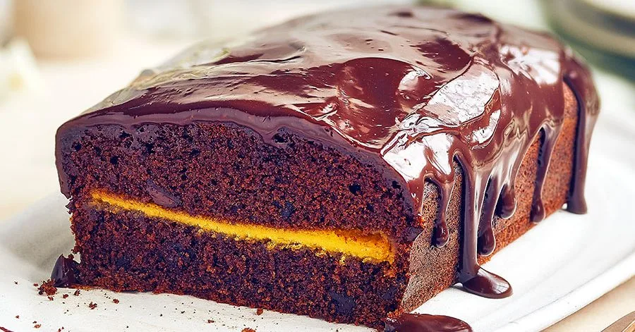 Marzipan chocolate loaf cake