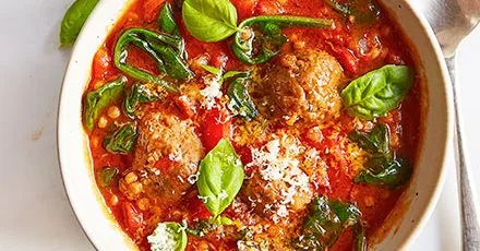 Meatball & tomato soup