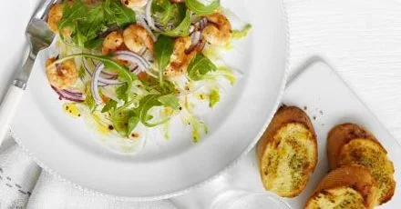Mediterranean prawn salad