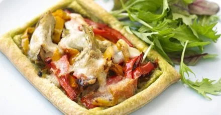 Easy vegetarian puff pastry tart