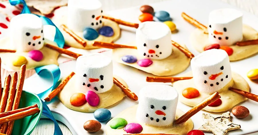 Melted snowman giant buttons