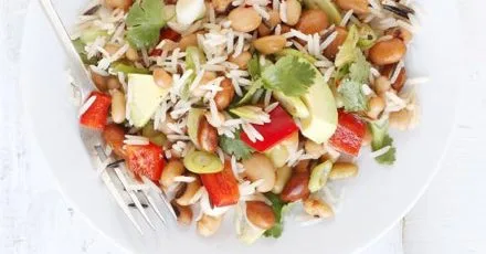 Mexican rice & bean salad