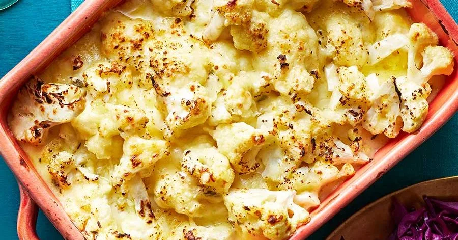 Microwave cauliflower cheese