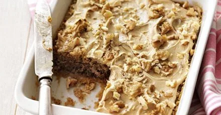 Microwave coffee & walnut cake
