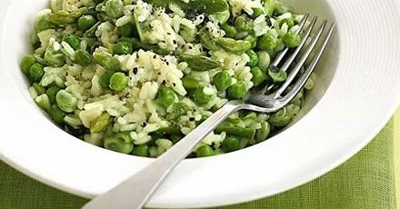 Microwave risotto primavera