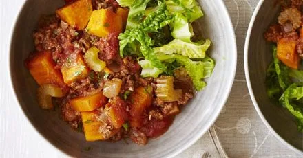 Minced beef & sweet potato stew