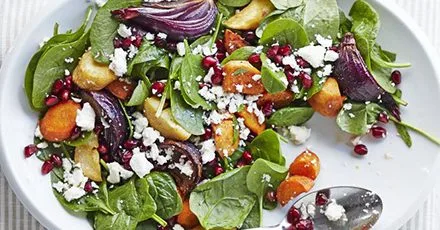 Moroccan-style pomegranate & roast veg salad