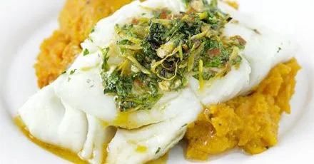 Moroccan spiced fish with ginger mash