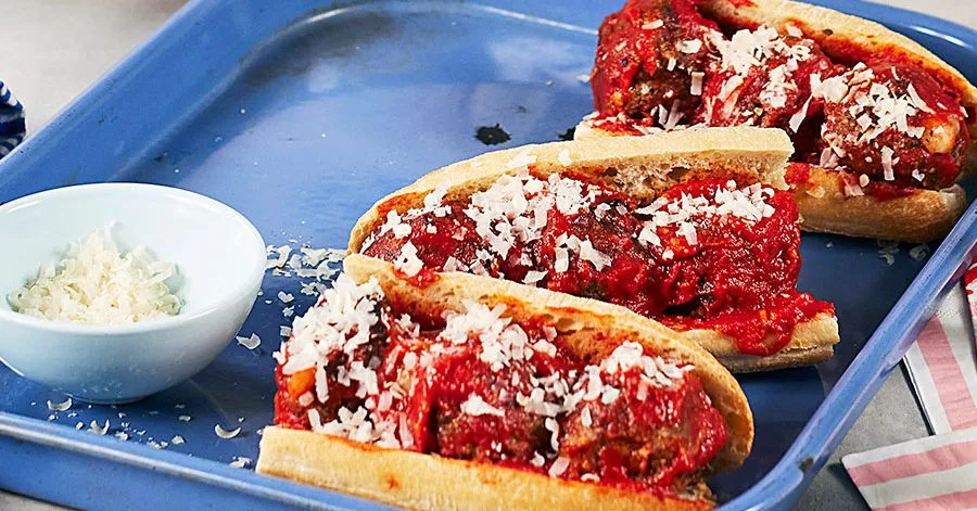 Mozzarella meatball subs