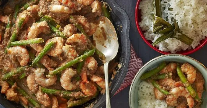 Mummy Ping’s Sambal prawns & green beans