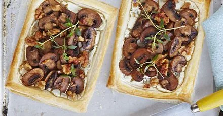 Mushroom & goat’s cheese tartlets