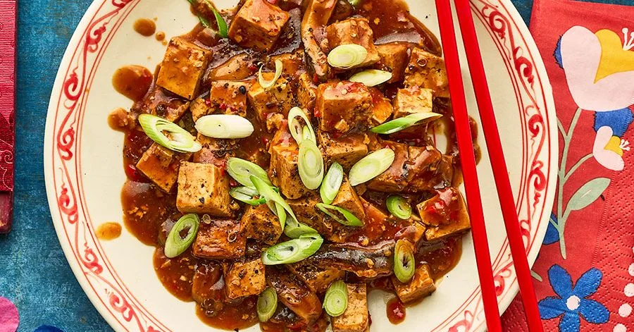 Mushroom mapo tofu
