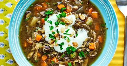 Mushroom & potato soup