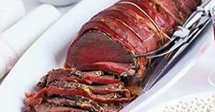 Mustard-roasted beef fillet