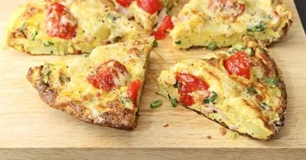 Omelette wedges