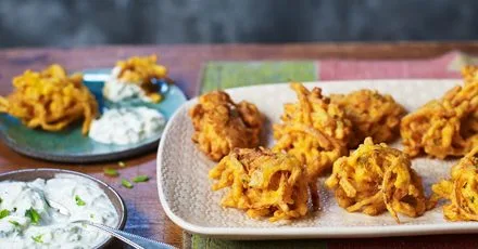 Easy onion bhajis
