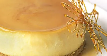Orange crème caramel cheesecakes