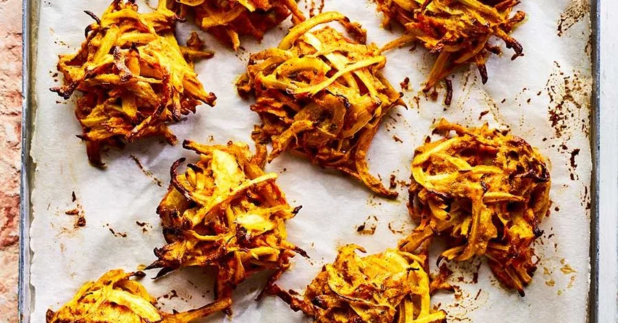 Oven-baked bhajis