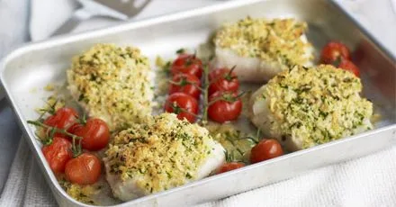 Oven-baked fish & chips