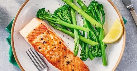 Pan-fried salmon