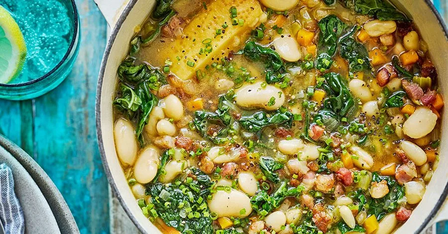 Pancetta & white bean stew