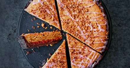 PBJ bakewell tart
