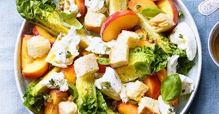 Peach panzanella