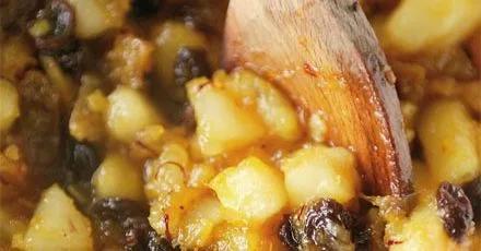 Pear & saffron compote