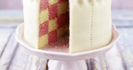 Peek-a-boo battenberg cake