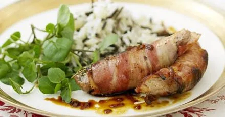 Pheasant breast à l’orange with dried apricots & prosciutto