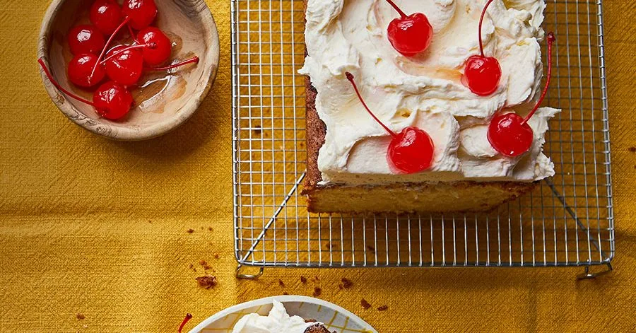 Pineapple inside-out cake
