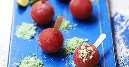 Pink melon lollies