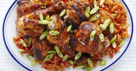 Piri-piri chicken with spicy rice
