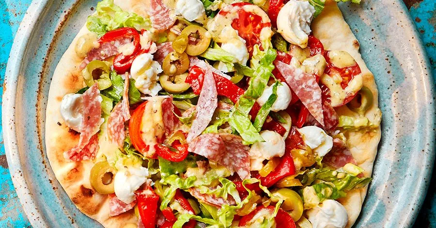Pizza salad flatbreads