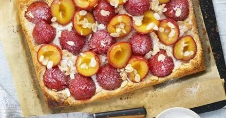 Plum & almond pastry