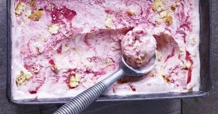 Plum & amaretti semifreddo